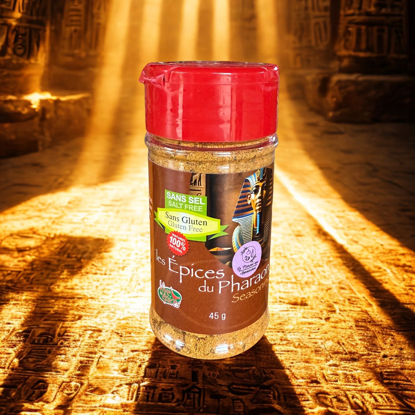 Mélange d'épices du Pharaon sans sel ni gluten, 100 % naturel, format 45 g, en vente au Marché des Appalaches